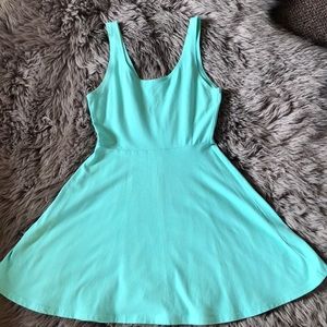 Mint fit and flare skater dress